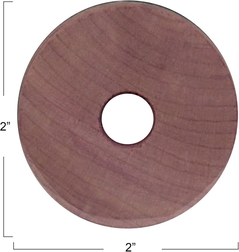 Household Essentials 14316-1 Cedar Fresh Red Cedar Wood Rings for Hangers | Set of 20 - Image 5